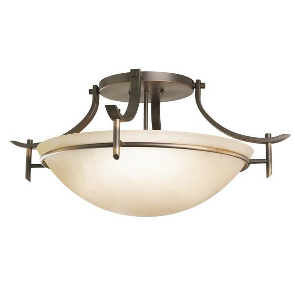 Three Light Semi Flush Mount from the Olympia Collection in Olde Bronze Finish by Kichler