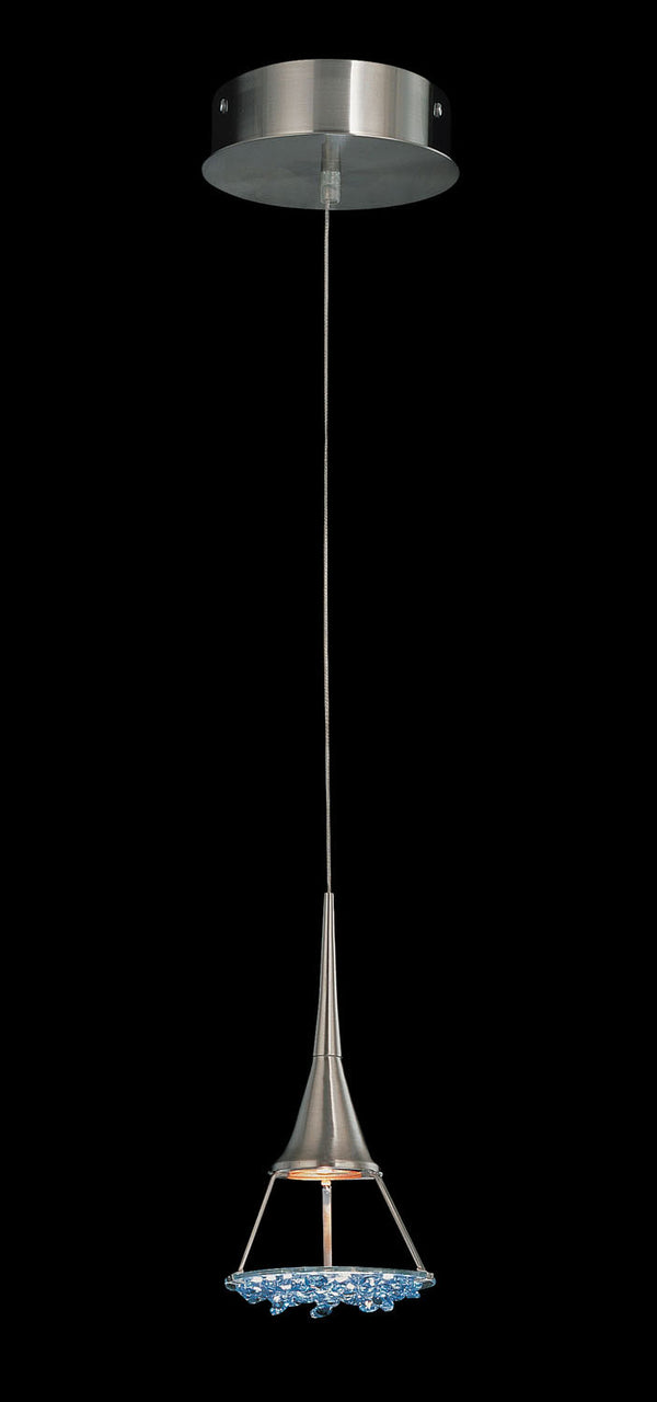 Classic Lighting - 16061 SN SAP - One Light Pendant - Crystal Lake - Satin Nickel from Lighting & Bulbs Unlimited in Charlotte, NC
