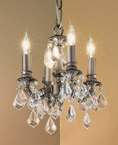 Classic Lighting - 57344 AGP CP - Four Light Mini Chandelier - Majestic - Aged Pewter from Lighting & Bulbs Unlimited in Charlotte, NC