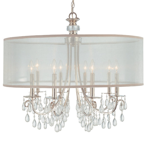 Crystorama - 5628-CH - Eight Light Chandelier - Hampton - Polished Chrome from Lighting & Bulbs Unlimited in Charlotte, NC