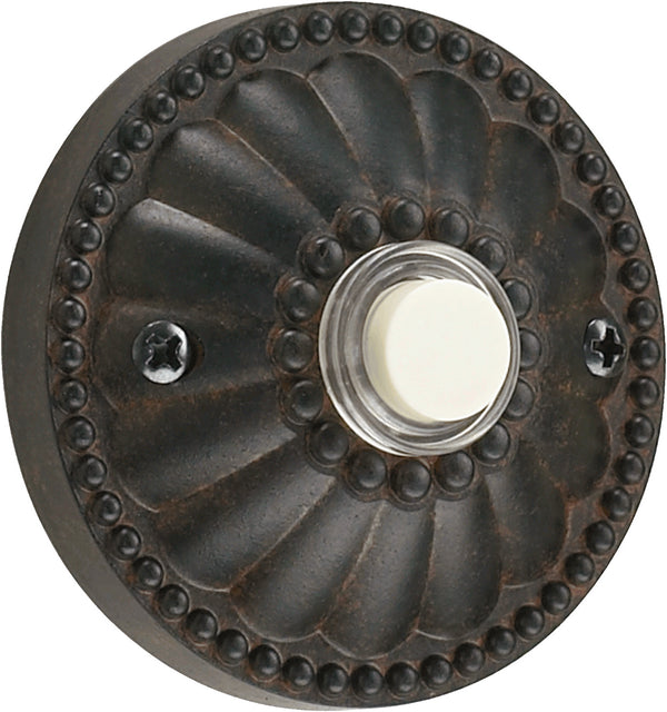 Quorum - 7-306-44 - Door Chime Button - 7-306 Door Buttons - Toasted Sienna from Lighting & Bulbs Unlimited in Charlotte, NC