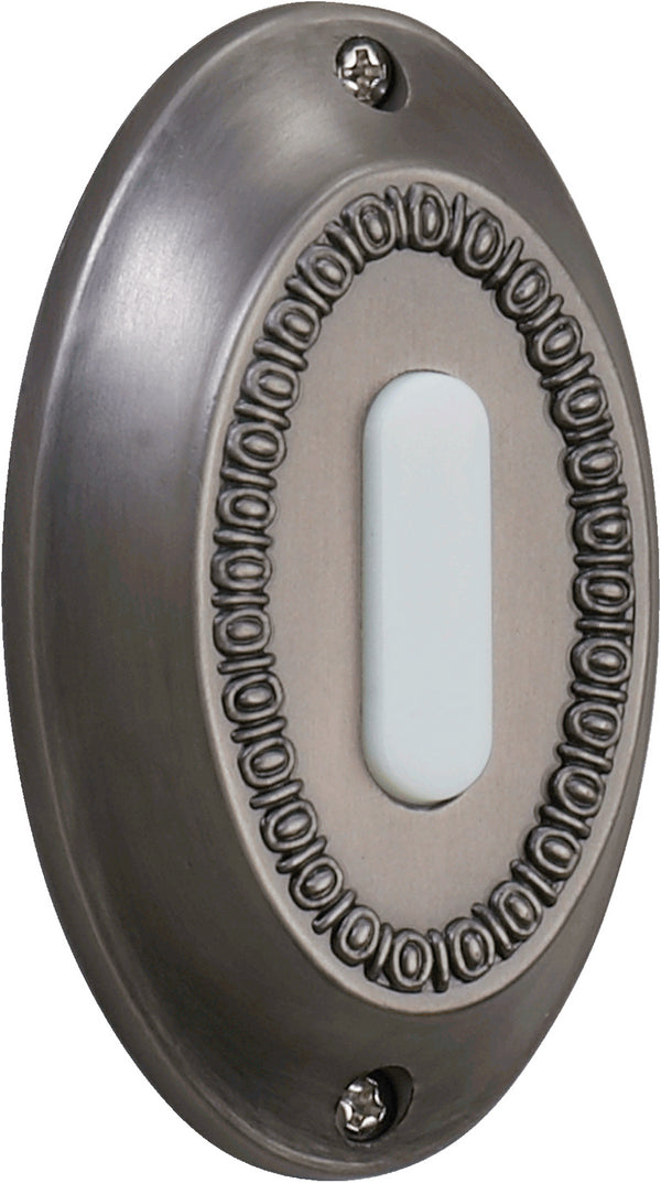Quorum - 7-307-92 - Door Chime Button - 7-307 Door Buttons - Antique Silver from Lighting & Bulbs Unlimited in Charlotte, NC