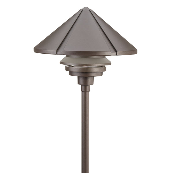 Kichler - 15211AZT - One Light Path & Spread - Six Groove - Textured Architectural Bronze from Lighting & Bulbs Unlimited in Charlotte, NC