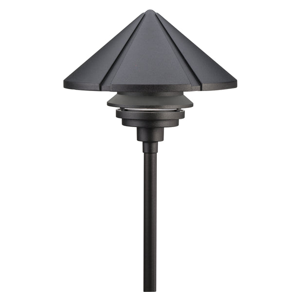 Kichler - 15211BKT - One Light Path & Spread - Six Groove - Textured Black from Lighting & Bulbs Unlimited in Charlotte, NC