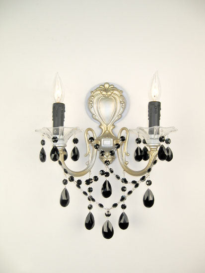 Classic Lighting - 57002 CHP CBK - Two Light Wall Sconce - Via Venteo - Champagne Pearl from Lighting & Bulbs Unlimited in Charlotte, NC