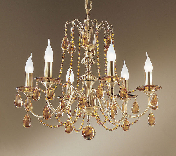 Classic Lighting - 1226 FBR OTS - Six Light Chandelier - Brussels - Flemish Bronze from Lighting & Bulbs Unlimited in Charlotte, NC