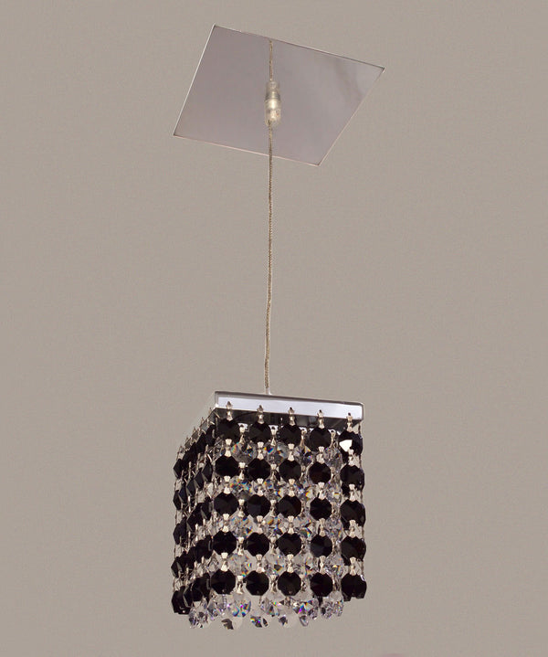 Classic Lighting - 16101 BLK-CP - One Light Pendant - Bedazzle - Chrome from Lighting & Bulbs Unlimited in Charlotte, NC