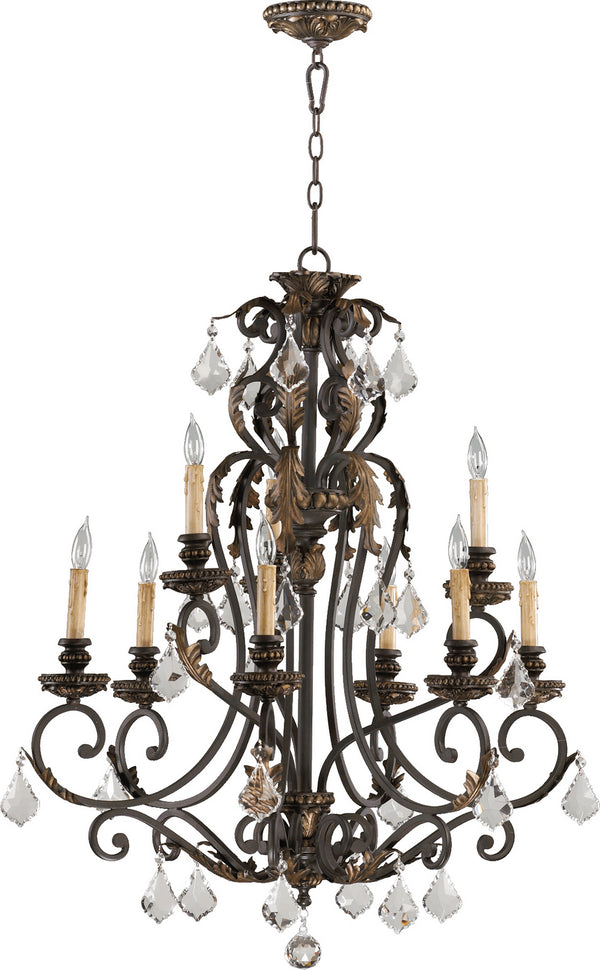Quorum - 6157-9-44 - Nine Light Chandelier - Rio Salado - Toasted Sienna With Mystic Silver from Lighting & Bulbs Unlimited in Charlotte, NC