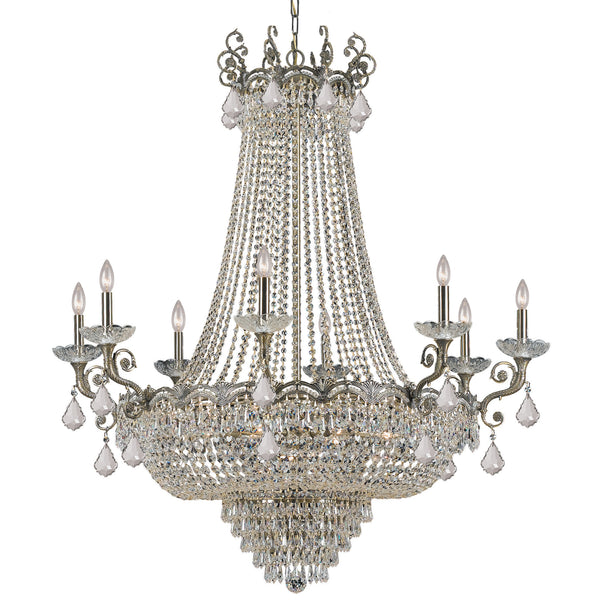 Crystorama - 1488-HB-CL-S - 20 Light Chandelier - Majestic - Historic Brass from Lighting & Bulbs Unlimited in Charlotte, NC