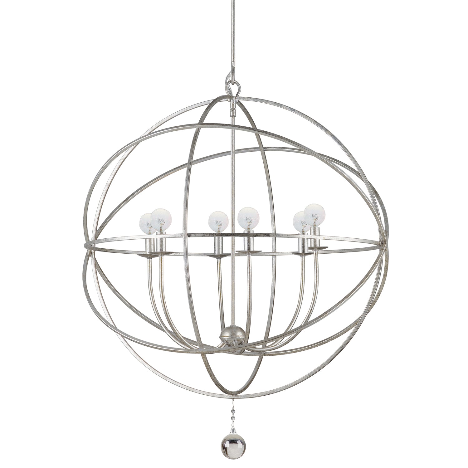Crystorama - 9228-OS - Six Light Chandelier - Solaris - Olde Silver from Lighting & Bulbs Unlimited in Charlotte, NC