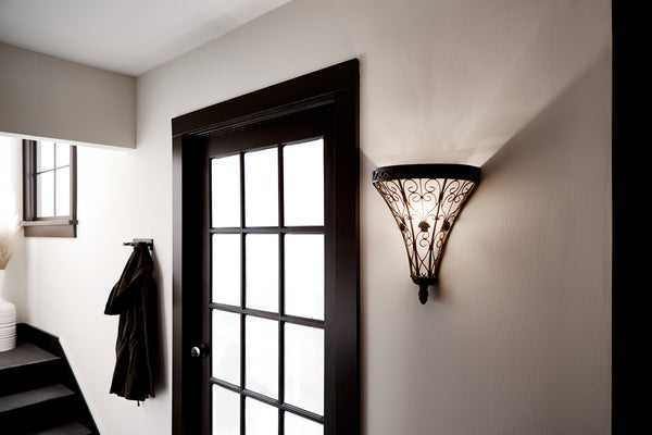 One Light Wall Sconce from the Marchesa Collection in Terrene Bronze Finish by Kichler