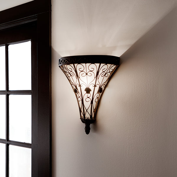 One Light Wall Sconce from the Marchesa Collection in Terrene Bronze Finish by Kichler