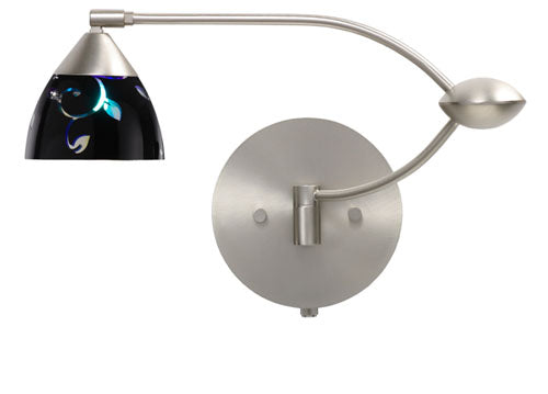 Besa - 1WU-1858VB-SN - One Light Swing Arm Wall Sconce - Divi - Satin Nickel from Lighting & Bulbs Unlimited in Charlotte, NC