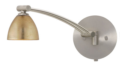 Besa - 1WW-1758GF-SN - One Light Swing Arm Wall Sconce - Divi - Satin Nickel from Lighting & Bulbs Unlimited in Charlotte, NC