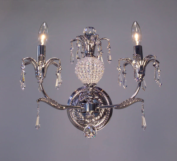 Classic Lighting - 16112 CH CP - Two Light Wall Sconce - Sharon - Chrome from Lighting & Bulbs Unlimited in Charlotte, NC