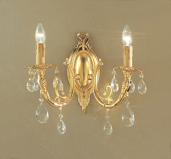 Classic Lighting - 5702 G C - Two Light Wall Sconce - Princeton - Gold Plate from Lighting & Bulbs Unlimited in Charlotte, NC