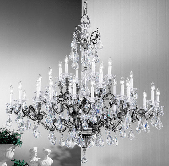 Classic Lighting - 57130 MS C - 30 Light Chandelier - Via Firenze - Millennium Silver from Lighting & Bulbs Unlimited in Charlotte, NC