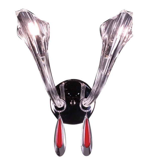 Classic Lighting - 82022 CH RED - Two Light Wall Sconce - Inspiration - Chrome from Lighting & Bulbs Unlimited in Charlotte, NC