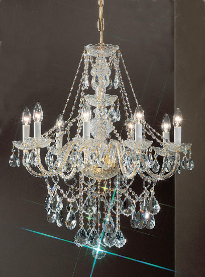 Classic Lighting - 8248 GP C - Eight Light Chandelier - Monticello - Gold Color Plated from Lighting & Bulbs Unlimited in Charlotte, NC