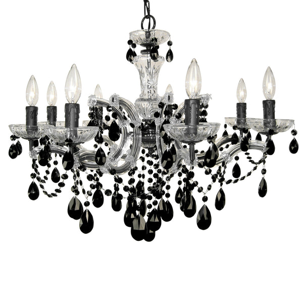 Classic Lighting - 8348 CH CBK - Eight Light Chandelier - Rialto Traditional - Chrome from Lighting & Bulbs Unlimited in Charlotte, NC