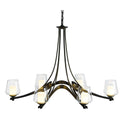 Six Light Chandelier from the Ribbon Collection by Hubbardton Forge