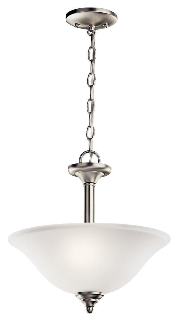 Kichler - 3694NI - Two Light Pendant/Semi Flush Mount - Wynberg - Brushed Nickel from Lighting & Bulbs Unlimited in Charlotte, NC