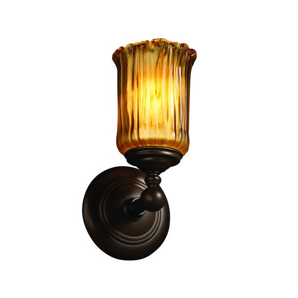 Justice Designs - GLA-8521-16-AMBR-DBRZ - Wall Sconce - Veneto Luce - Dark Bronze from Lighting & Bulbs Unlimited in Charlotte, NC