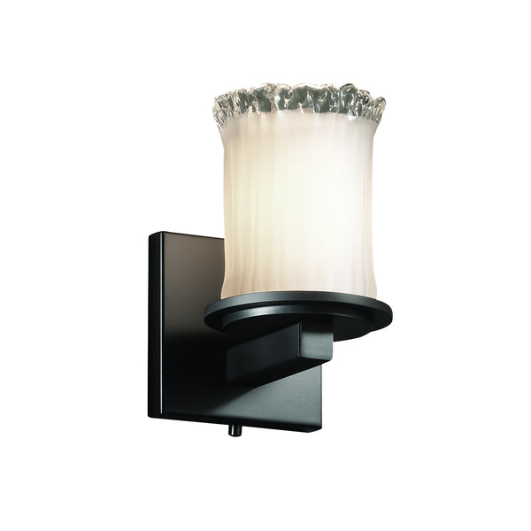 Justice Designs - GLA-8771-16-WTFR-MBLK - Wall Sconce - Veneto Luce - Matte Black from Lighting & Bulbs Unlimited in Charlotte, NC