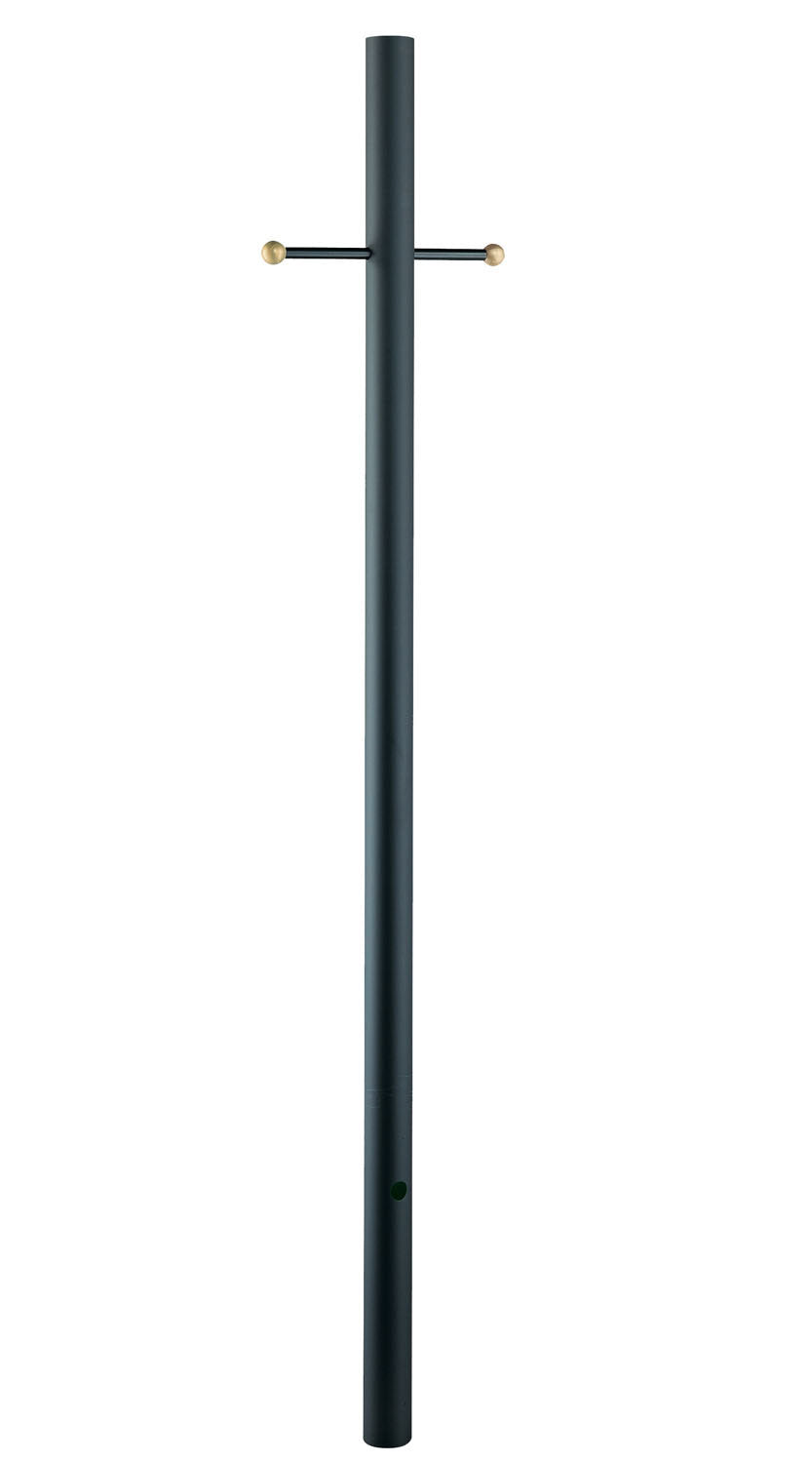 Acclaim Lighting - 96BK - Post With Cross Arm - Direct Burial Lamp Posts - Matte Black from Lighting & Bulbs Unlimited in Charlotte, NC