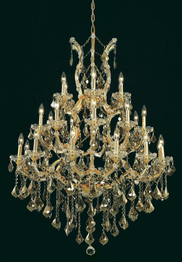 Elegant Lighting - 2800D38G-GT/RC - 28 Light Chandelier - Maria Theresa - Gold from Lighting & Bulbs Unlimited in Charlotte, NC