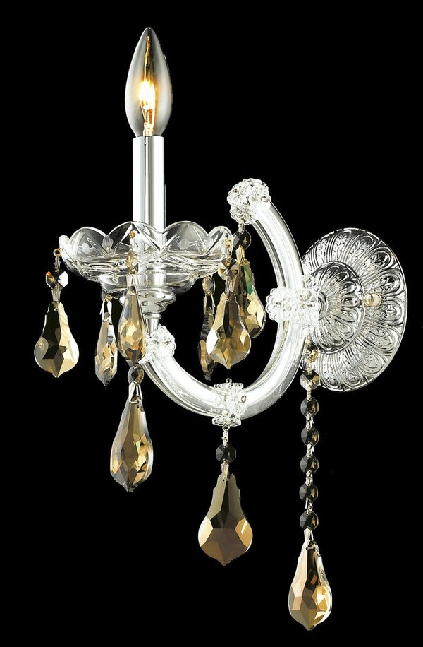 Elegant Lighting - 2801W1C-GT/RC - One Light Wall Sconce - Maria Theresa - Chrome from Lighting & Bulbs Unlimited in Charlotte, NC