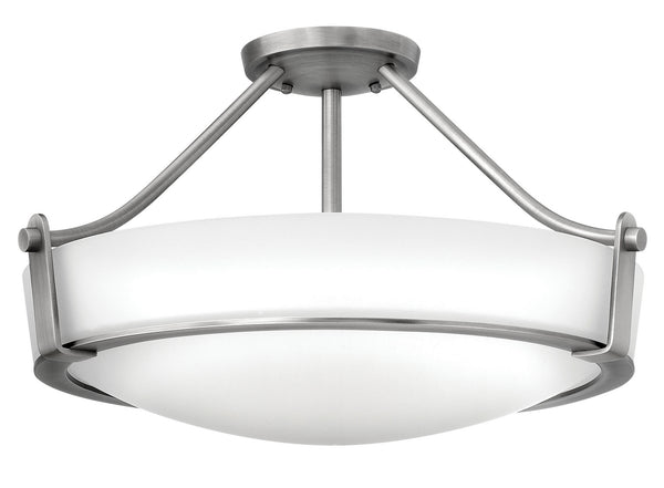Hinkley - 3221AN - LED Semi-Flush Mount - Hathaway - Antique Nickel from Lighting & Bulbs Unlimited in Charlotte, NC