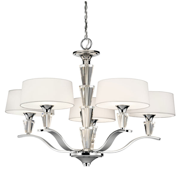 Five Light Chandelier from the Crystal Persuasion Collection in Chrome Finish by Kichler