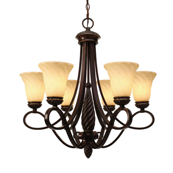 Golden - 8106-6 CDB - Six Light Chandelier - Torbellino - Cordoban Bronze from Lighting & Bulbs Unlimited in Charlotte, NC