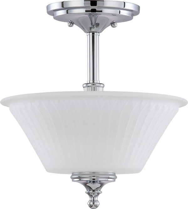 Nuvo Lighting - 60-4268 - Two Light Semi Flush Mount - Teller - Polished Chrome from Lighting & Bulbs Unlimited in Charlotte, NC