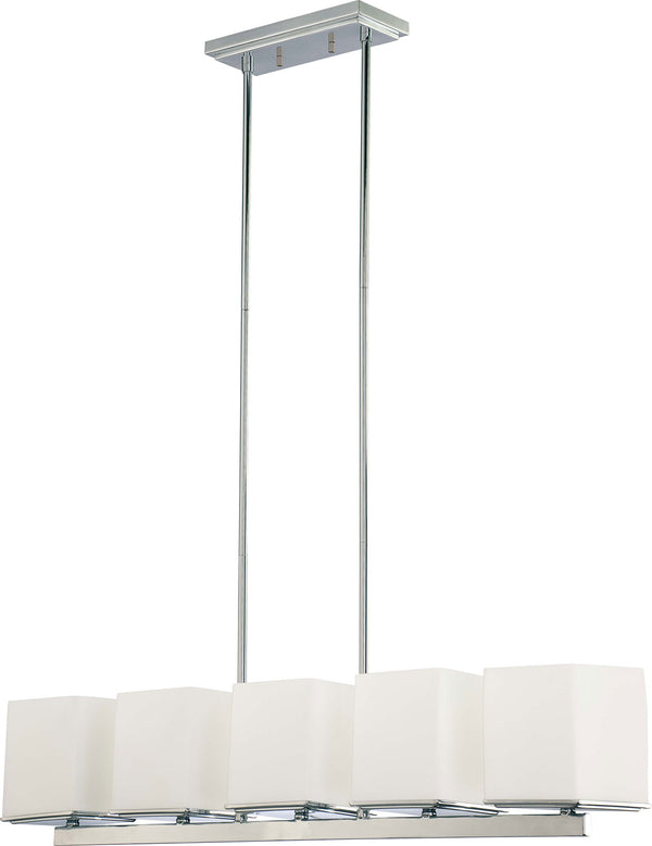 Nuvo Lighting - 60-4091 - Five Light Chandelier - Bento - Polished Chrome from Lighting & Bulbs Unlimited in Charlotte, NC