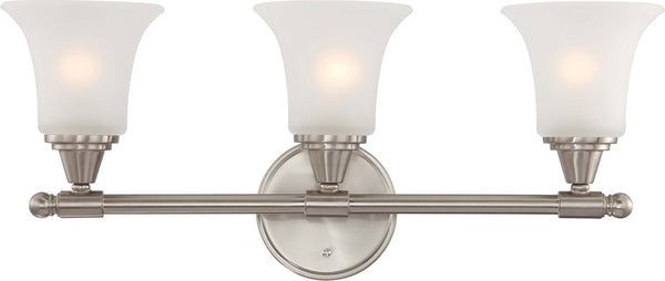 Nuvo Lighting - 60-4143 - Three Light Vanity - Surrey - Brushed Nickel from Lighting & Bulbs Unlimited in Charlotte, NC