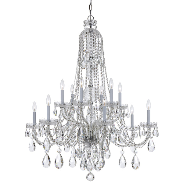 Crystorama - 1112-CH-CL-MWP - 12 Light Chandelier - Traditional Crystal - Polished Chrome from Lighting & Bulbs Unlimited in Charlotte, NC