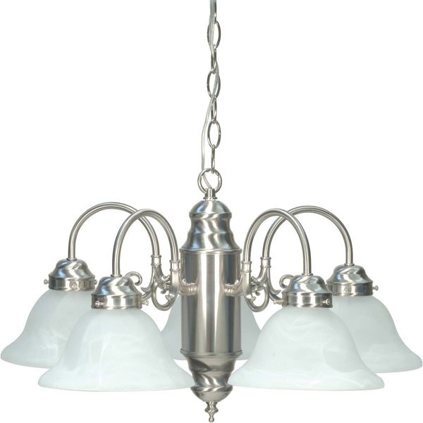 Nuvo Lighting - 60-1290 - Five Light Chandelier - Chandelier - Brushed Nickel from Lighting & Bulbs Unlimited in Charlotte, NC