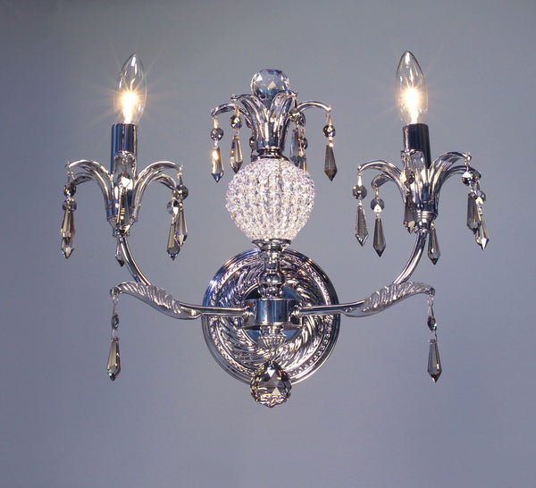 Classic Lighting - 16112 CH SMK - Two Light Wall Sconce - Sharon - Chrome from Lighting & Bulbs Unlimited in Charlotte, NC