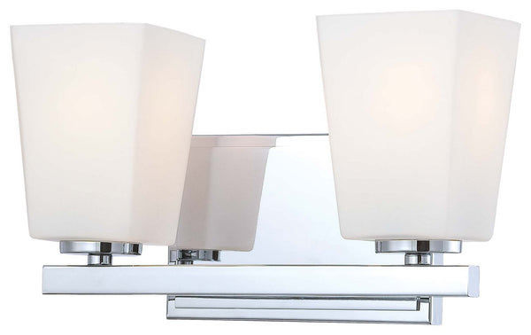 Minka-Lavery - 6542-77 - Two Light Bath - City Square - Chrome from Lighting & Bulbs Unlimited in Charlotte, NC