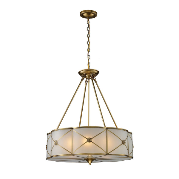 ELK Home - 22001/6 - Six Light Chandelier - Preston - Brushed Brass from Lighting & Bulbs Unlimited in Charlotte, NC