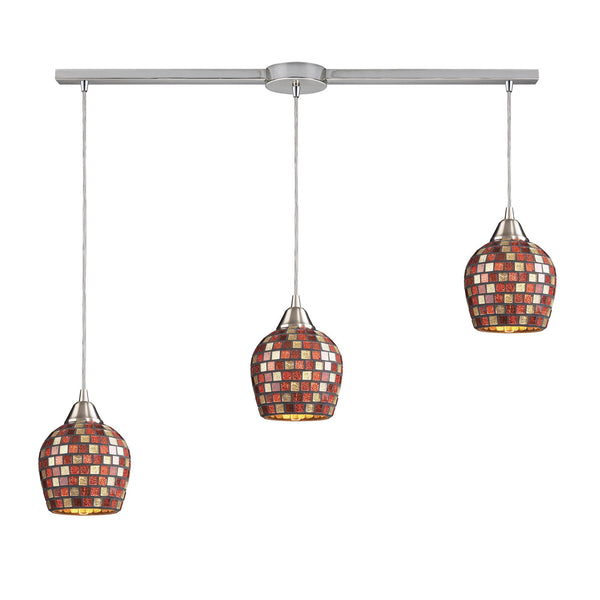ELK Home - 528-3L-MLT - Three Light Pendant - Fusion - Satin Nickel from Lighting & Bulbs Unlimited in Charlotte, NC