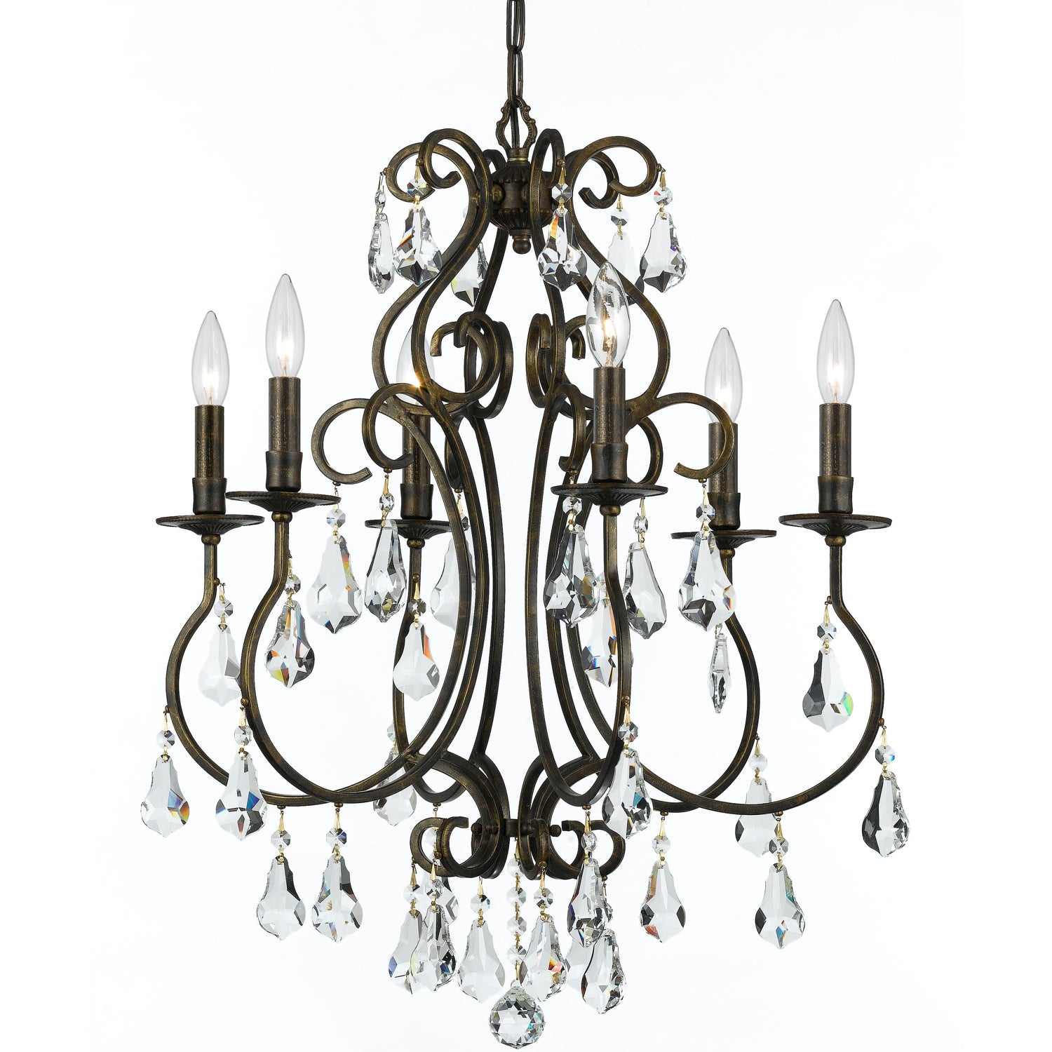 Crystorama - 5016-EB-CL-MWP - Six Light Chandelier - Ashton - English Bronze from Lighting & Bulbs Unlimited in Charlotte, NC
