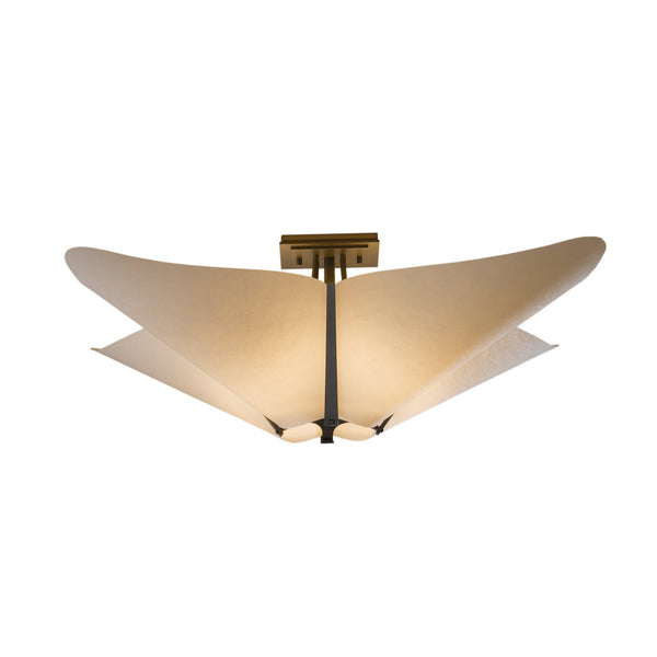 Four Light Semi-Flush Mount from the Kirigami Collection by Hubbardton Forge