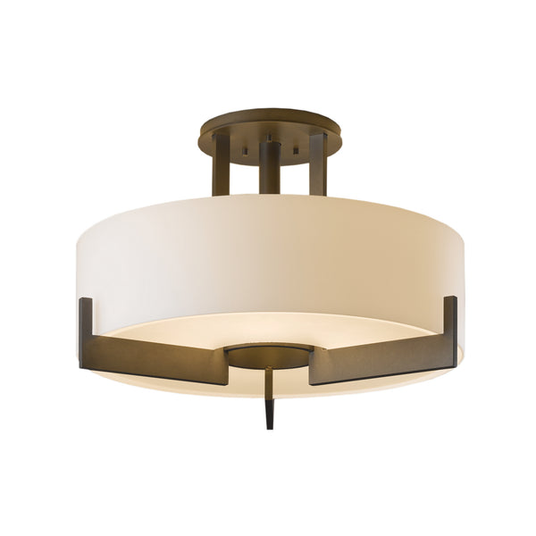 Three Light Semi-Flush Mount from the Axis Collection by Hubbardton Forge