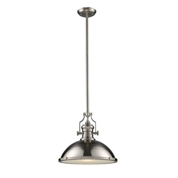 ELK Home - 66128-1 - One Light Pendant - Chadwick - Satin Nickel from Lighting & Bulbs Unlimited in Charlotte, NC