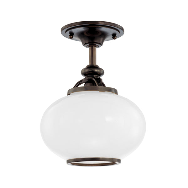 Hudson Valley - 9809F-OB - One Light Semi Flush Mount - Canton - Old Bronze from Lighting & Bulbs Unlimited in Charlotte, NC