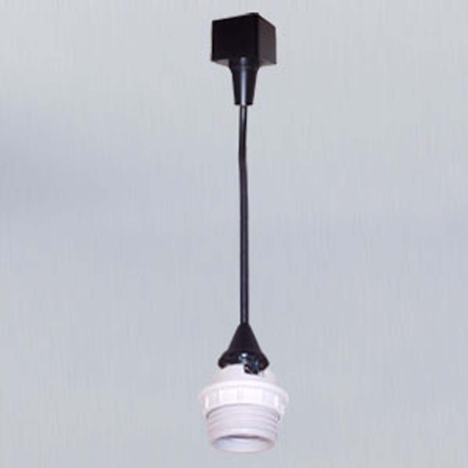 Nora Lighting - NTH-161B - Track Mounted Line Voltage Pendant Cord, 8'-6" Length, Medium Base, 100W Max - Track Pendants - Black from Lighting & Bulbs Unlimited.