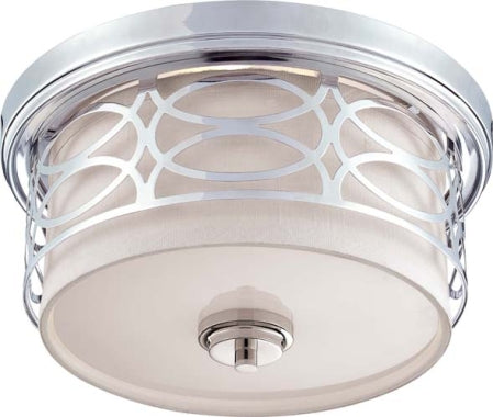 Nuvo Lighting - 60-4627 - Two Light Flush Mount - Harlow - Polished Nickel from Lighting & Bulbs Unlimited in Charlotte, NC